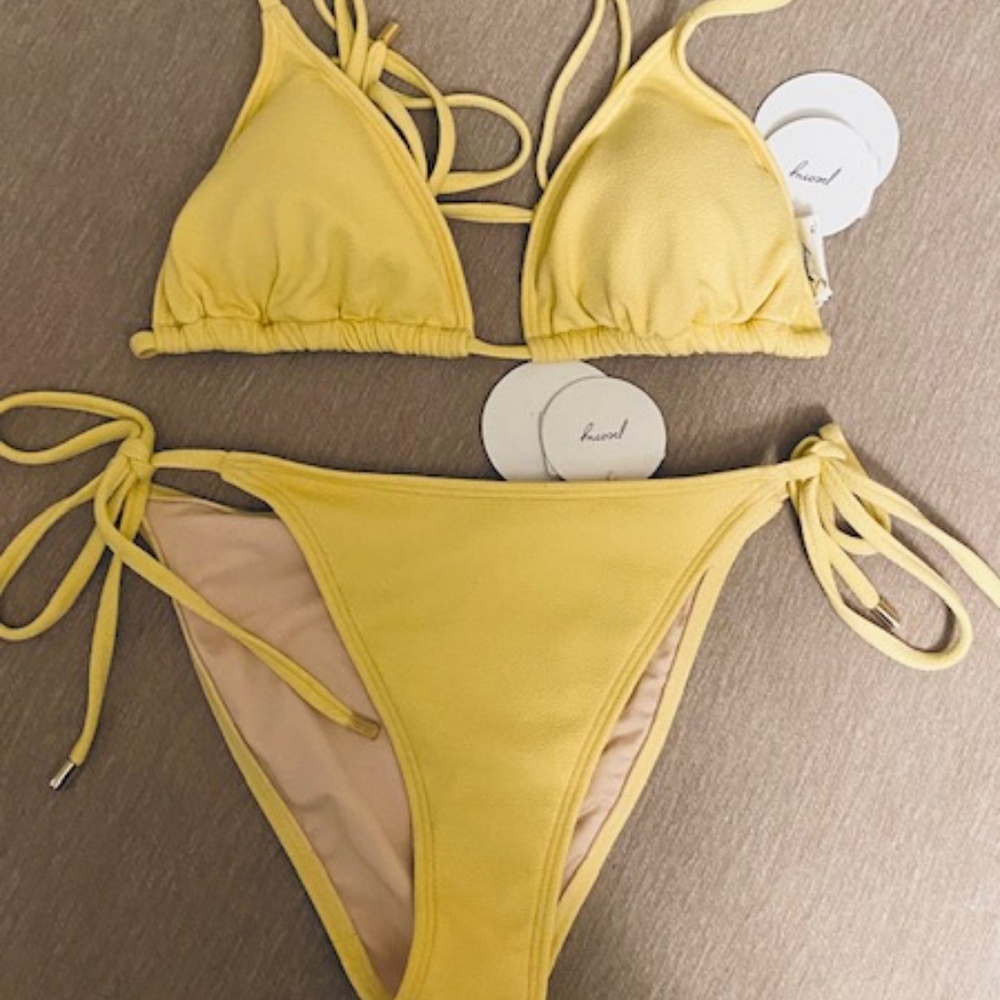 Peony String Pant and String Triangle Top Yellow